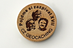 czech wood geocoin 20