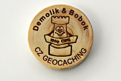 czech wood geocoin 22