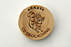 czech wood geocoin 33