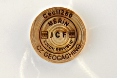 czech wood geocoin 60